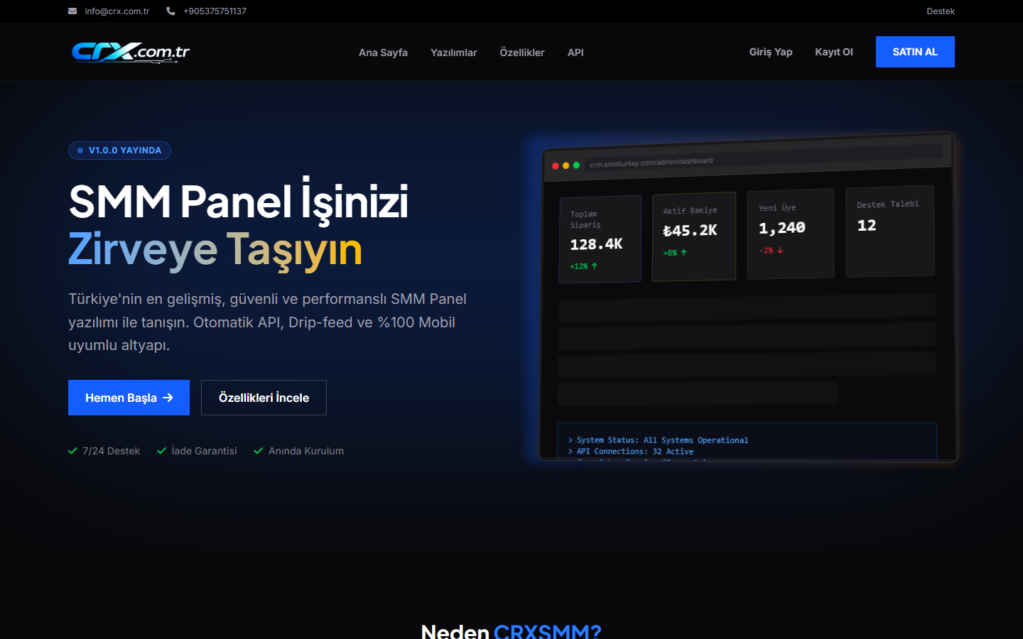 CRX anasayfa ekran görüntüsü