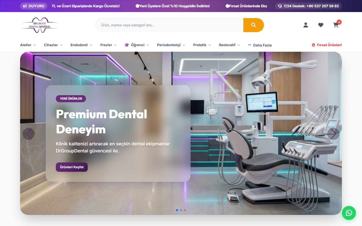 DrGroupDental anasayfa ekran görüntüsü