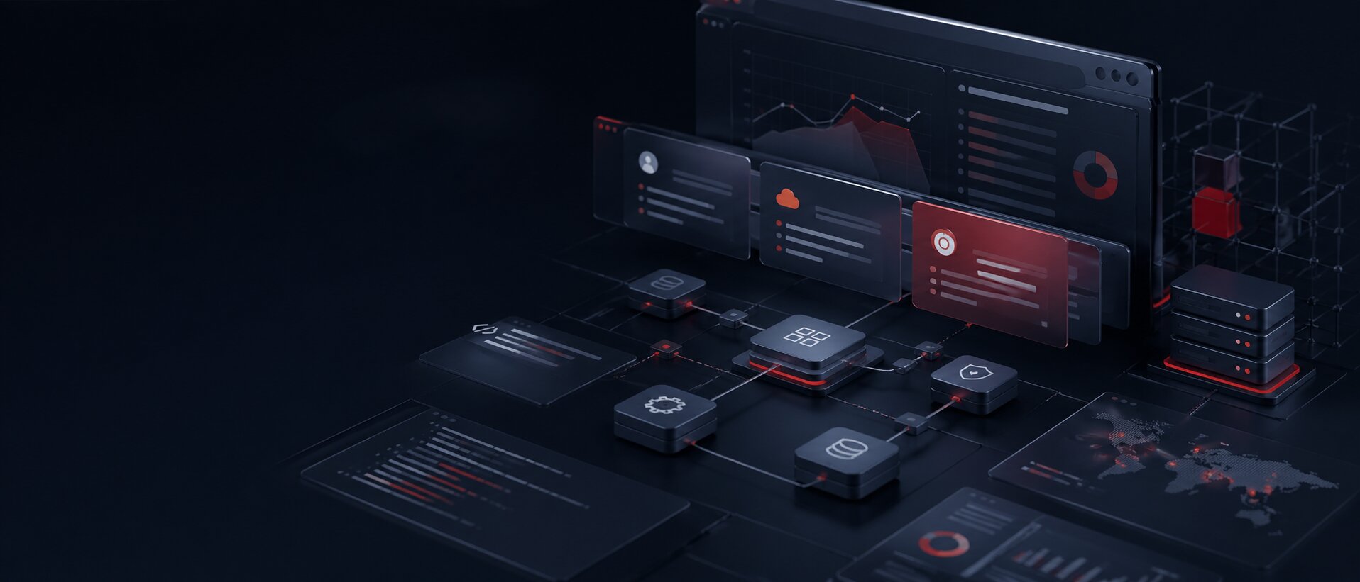 EYG Soft hizmetler sayfası için web ve yazılım odaklı hero görseli